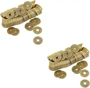 COMNESTBI 200pcs Retro Chinese Feng Shui for Luck Prosperity Feng Shui Accessories for Home Decor Festivals Wealth Energy Random Styles