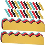 Generic 40pcs Decorative Paper Classroom Decoration Bulletin Boards Decorations Iridescent Bulletin Board Border Bulletin Board Border Glitter Shiny Bulletin Board Borders