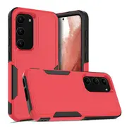 ZUSLAB Rugged Case for Galaxy S23 FE Defender Protective Heavy Duty Shockproof Dustproof Cover For Samsung S23FE (2023) - Red