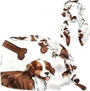 [YTYVAGT] Scrub Caps Women,Scrub Hats Suitable for Women,Cartoon Dog and Bone