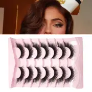 False Eyelashes Cat-Eye Fluffy Faux Mink Lashes 8D Wispy Lashes 7 Pairs AU