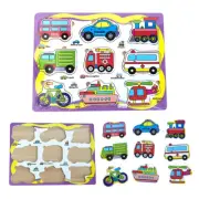 Transport Puzzle Set Wooden Puzzles Kids Childrens Educational Toys
