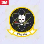 美國海軍 第151 攻擊機中隊 F-18 守護者圓形徽章  防水3M貼紙 尺寸88MM HANGMAN 劊子手 捍衛戰士