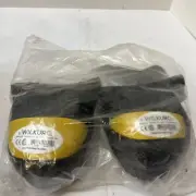 WILKURO Safety Steel Toe Cap Slip-On Non-Slip Natural Rubber Medium 8-9 Yellow
