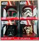 Rare Star Wars set C3PO Darth Vader Boba Fett Storm Trooper Ceramic Cookie Jars