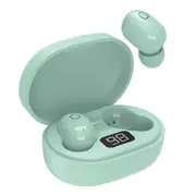 Laser TWS Mini Earbuds with ENC and LED Display (Aqua)