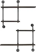 Industrial Pipe Shelving Wall Mounted, Rustic Floating Shelves Wall Shelf Unit Bookshelf Hanging Wall Shelves,Farmhouse Kitchen Bar Shelving