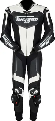 Furygan Overtake, leather suit 1pcs. perforated , color: Black/White , size: 56