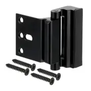 Home Security Door Lock Aluminum Reinforcement Lock Withstand 800Lbs Black