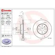 Brembo Prime Vented Brake Rotor - Single - 09.D137.11