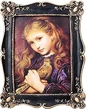 BENERAY Vintage Black Picture Frame 5x7 Inch, Luxury Antique Photo Frames with Glass Front, Antique Golden Border, Horizontally or Vertically Tabletop