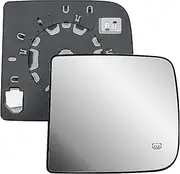 Replacement Driver Left Side Door Towing Mirror Main Big Glass Flat Heated with Back Plate for RAM 1500 2500 3500 from 2010 to 2024