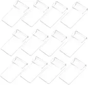 MAGICLULU 12Pcs Clear Acrylic Vinyl Record Shelf Wall Mounted Display Rack for Organizing Albums and Magazines Hanging File Holder for Music Lovers and Home Decor