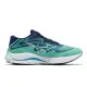 【MIZUNO 美津濃】WAVE RIDER 27 SSW SW 男鞋 超寬楦 避震 運動 慢跑鞋 綠藍(J1GC237601)