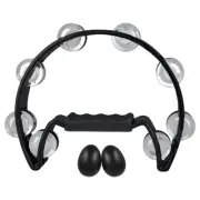 Tambourine,Metal Jingles Hand Held Percussion Half- Tambourine and Egg2477