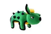 Gigwi Duraspikes Push To Mute Dog Toy Durable Rabbit Green