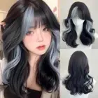 Halloween Short Wavy Ombre Wig Air Bangs Lolita Cosplay Wigs Party