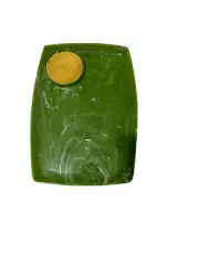 VINTAGE 1960s Green Lucite Swirled Tray Mid Century