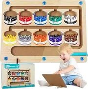 Magnetic Color and Number Maze, Montessori Toddler Activities Counting Matching Games, Wooden Puzzle Educational Fine Motor Skills Toys, Color Sorting Board for Preschoolers Kids