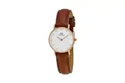 Daniel Wellington 0900DW St Mawes White Dial Brown Leather Women's Watch