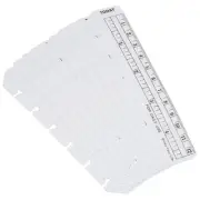 10pcs 5.3"x1.4" Snap-in Bookmark Ruler for A7 Size 6-Hole Binder Notebook Clear