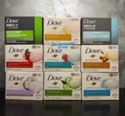 Dove Soap Bar Pomegranate Cucumber Argan Shea Butter Coconut Blue Fig Pink 90g.
