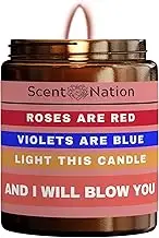 Funny Gifts for Boyfriend Husband, Light Me When You Want A BJ Candle, Naughty Birthday, Anniversary, Gifts for Men, Him, Rude Adult Novelty Sex Candle Gifts