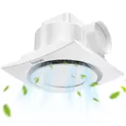 Bathroom Exhaust Fan with Light, 12W Bathroom Fan with LED Light Combo Round, 12