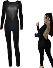 [Generic] Sexy Jumpsuit For Women | Long Sleeves Stylish Tummy Control Jumpsuit - Tummy Control Autumn Sexy Tight Leggings Fashion Outfit For Dating