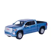 Motormax Licensed 1:27 Scale GMC Sierra 1500 Denali Crew Cab 2019 Diecast Model Car Blue