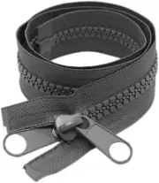 YaHoGa #10 36" Separating Zippers Gray (2Pcs)