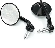 Rear View Mirror Universal Clear Glass Scooter Bar End Handlebar Mirror Rear View Mirror Accessories 7/8" 22mm CNC Motorcycle Rearview Mirrors End Side Mirror