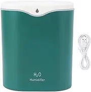 Cool Mist Humidifier Quiet 2 Mist Modes USB Portable Aromatherapy Humidifier with Color Light for Bedroom Home Green