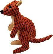 SmartPetLove Tender-Tuffs Big Shots - Aussie Kangaroo Cuddly Pet Toy - Stuffed Plush Dog Toy and Cute Squeaky Dog Toys for All Life Stages