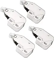 4 x Spring Loaded Mini Tip Push Catch Release Latch Caravan Boat Cupboard Door Cabinet Latch Lock Set for Cupboard Cabinets Door Craft Slide Drilling, Push to Open Touch Release Lock Spring