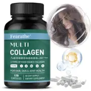 Multi Collagen Capsules 2000mg Anti-Aging Healthy Joints Hair Skin