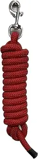 AMAZING HORSE STUFF Nylon Braided 11" ft Long Lead Rope in Navy Blue Color (Racing Red, 11 ft)