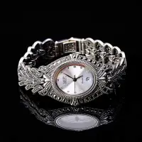 在飛比找蝦皮購物優惠-手錶  銀手錶 泰銀純銀手表女士S925銀飾品商務古韻奢華輕