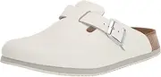 [Birkenstock] Men´s Boston White Leather Sandals 44 Normal R