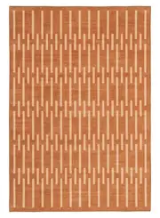 Loopsie Tudor Rust Printed Washable Rug