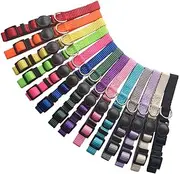 Milliepet Puppy ID Collars Nylon Soft Identification Colorful Adjustable Breakaway Safety Whelping Litter Collars for Pups with Record Keeping Charts 14pcs/Set