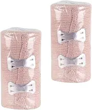 2Pcs Compression Wrap Band Sports Support Tape for Arms Legs Breathable and Comfortable Fit for Swelling Sprains
