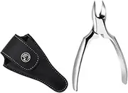 Vaguelly 1Set Cuticle Trimming Tool with Storage Bag Reliable Dead Skin Scissors for Nail Manicure Pedicure Essential