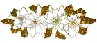 White Poinsettia Beaded Table Runner 13" x 36" New