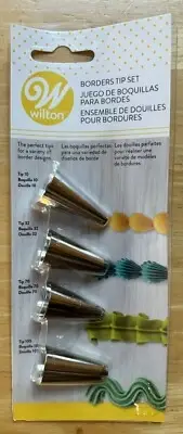 Wilton Cake Cupcake Borders Decorating Piping Tip Set, 4 pieces NEW