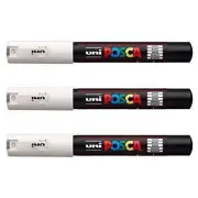 POSCA PC-1M by Uni-Ball - White [Pack of 3]