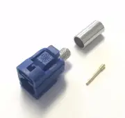 10 pc FAKRA SMB Female Jack Blue Code C Automotive RF Coax Connector RG58 LMR195