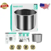 Durable 8Qt Stainless Steel Inner Pot for Power Cooker XL - Dishwasher Safe