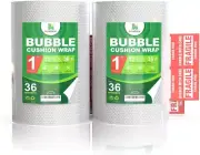 Perforated Bubble Cushioning Wrap Roll 12In X 36Ft / 2 Rolls (72 Total Feet)