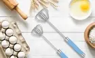 4Pcs Egg Whisk Stainless Steel Egg Beater Hand Push Whizzy Whisk with OrhMf .a